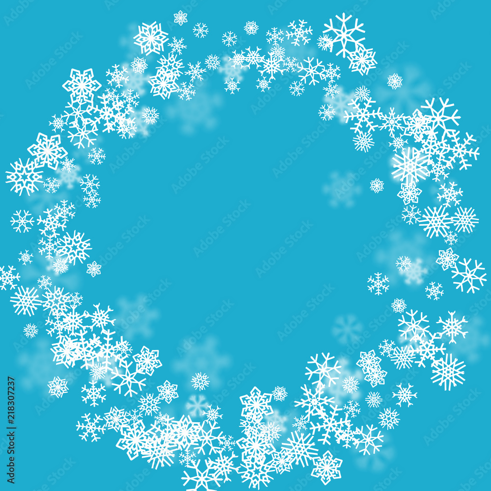 Christmas snow background with scattered snowflakes falling in winter Christmas snow background with scattered snowflakes falling in winter