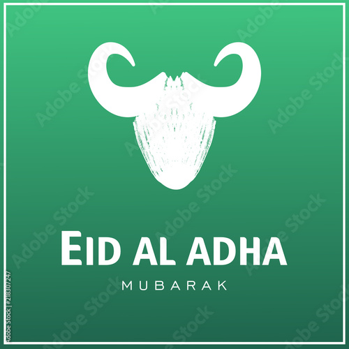 vector illustration. Muslim holiday Eid al-Adha. the sacrifice a ram or white and black sheep. graphic design decoration kurban bayrami. month lamb and a lamp.Translation from Arabic: Eid al-Adha