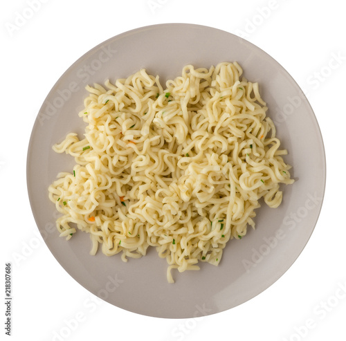  vermicelli on a plate isolated on white background. photo