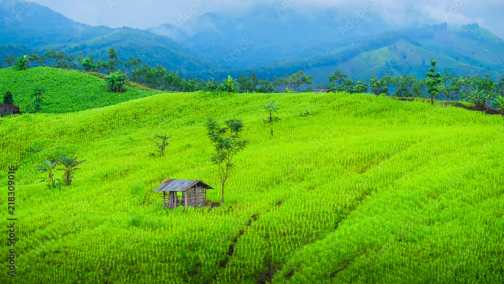 Mountain cottage in Nan province, Thailand.