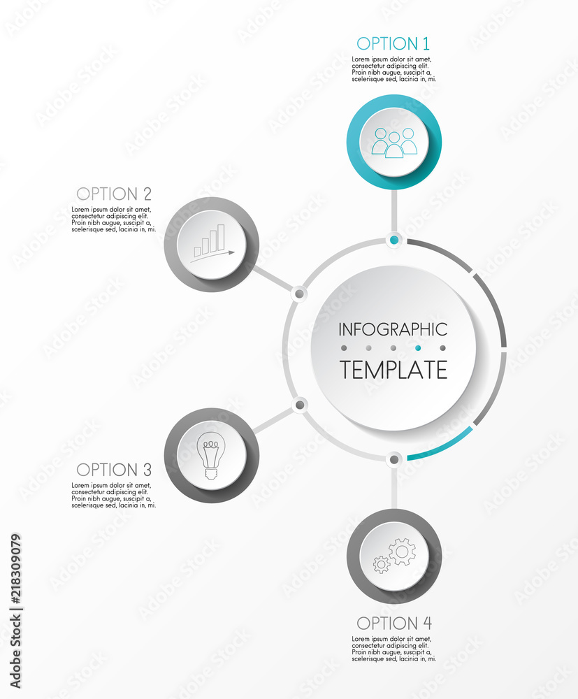 Gray infographic with business icons. Vector. Gray infographic with business icons. Vector.