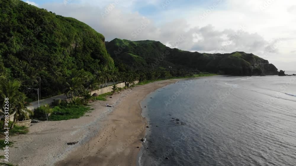 Above a beautiful paradise beach in Batanes, Philippines.