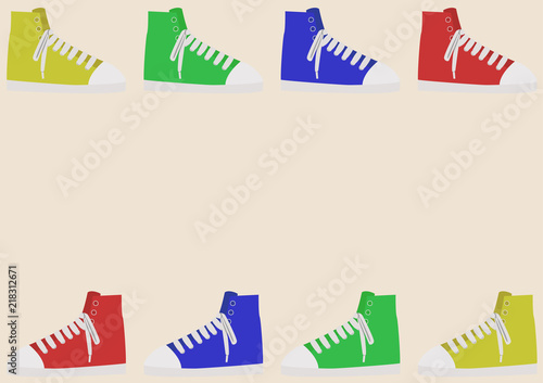 スニーカー　ハイカット　背景用