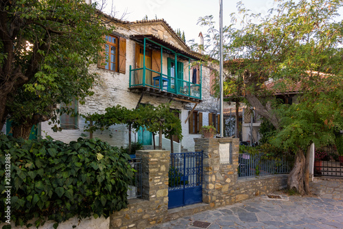 Architecture in the old Nikiti village, Sithonia, Chalkidiki, Greece