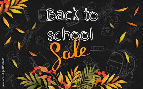 Banner Back to school. Sale