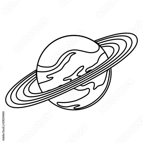 universe planet saturn space icon