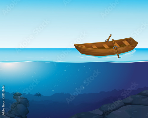 A boat a on the water