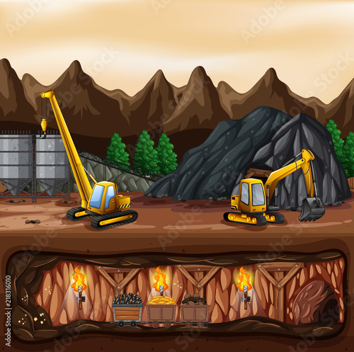 A coal mine landscape