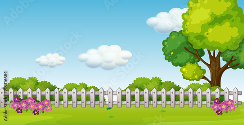 A beautiful garden landscape