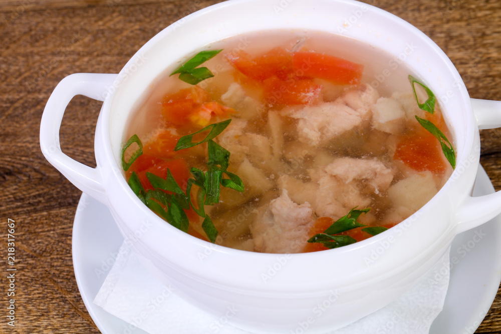 Chicken soup with carrot Chicken soup with carrot