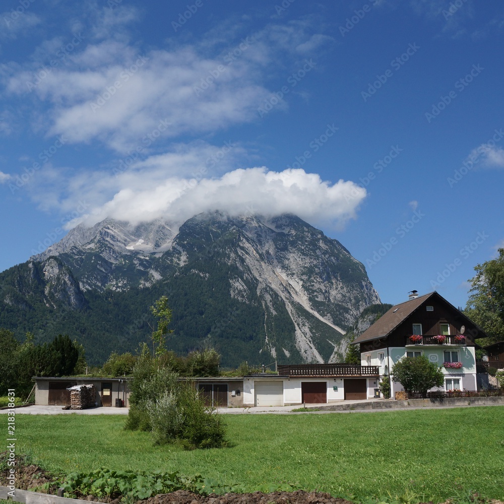 Austrian Alp in the clouds