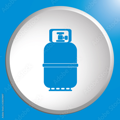Camping gas bottle icon. Flat icon isolated