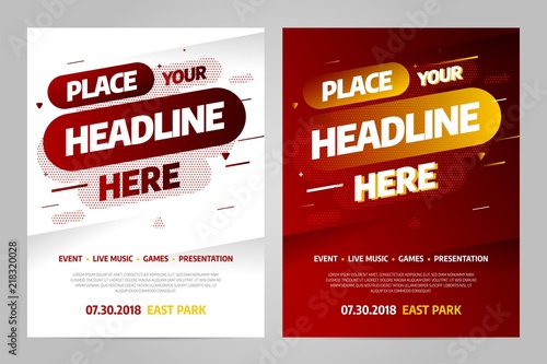 Vector layout design template for event. Eps10 vector.