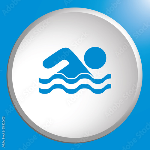 Swimming water sport icon
