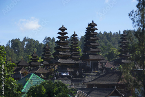 Gopuras or towers of Pura besakih temple  Indonesia