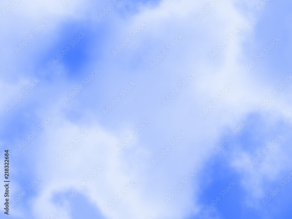 Abstract fractal blue sky with clouds Abstract fractal blue sky with clouds