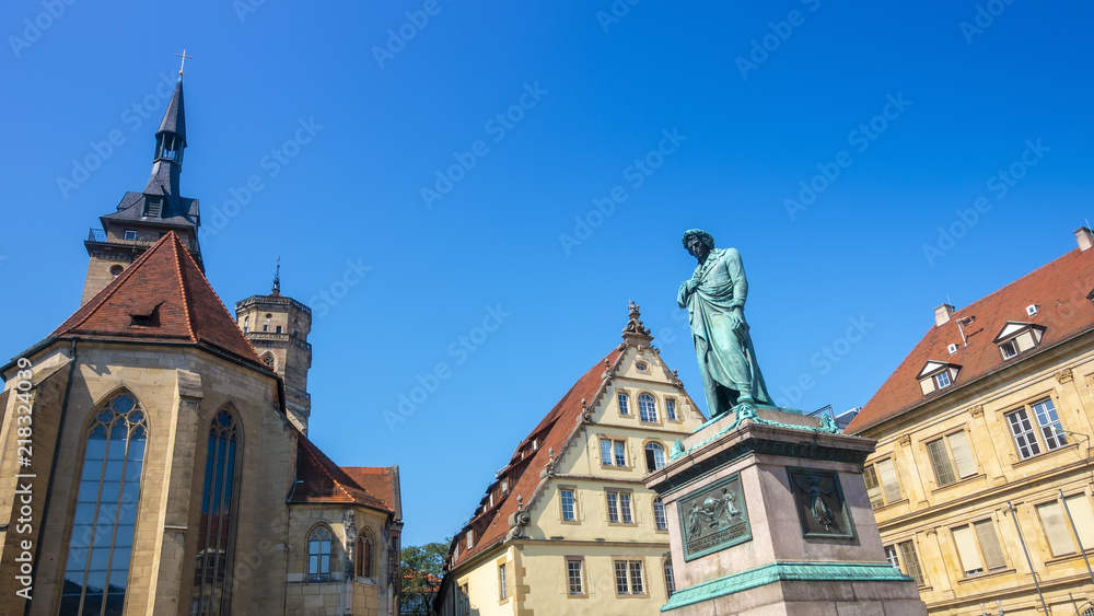 Schiller statue in Stuttgart Germany
