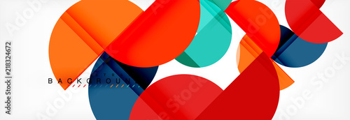 Circle abstract background, geometric illustration