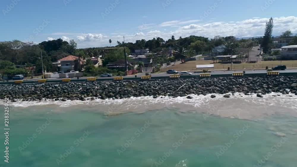 Rocks by the beach and road Tropical island Rocks by the beach and road Tropical island