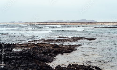 Scenic view of sea against sky in Canary Islands