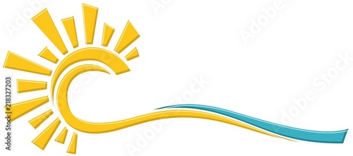 Symbol sun and sea.