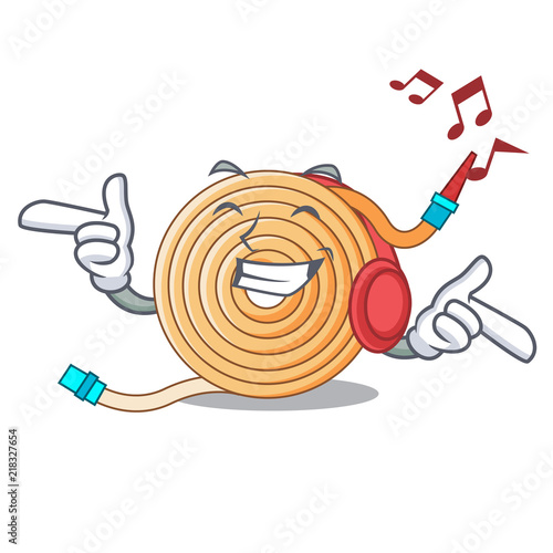 Listening music water hose to extinguish the fire