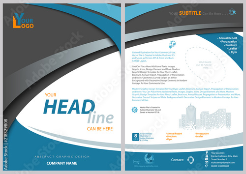 Abstract Flyer Template with Stripes and Shadows on Background - Modern Illus...