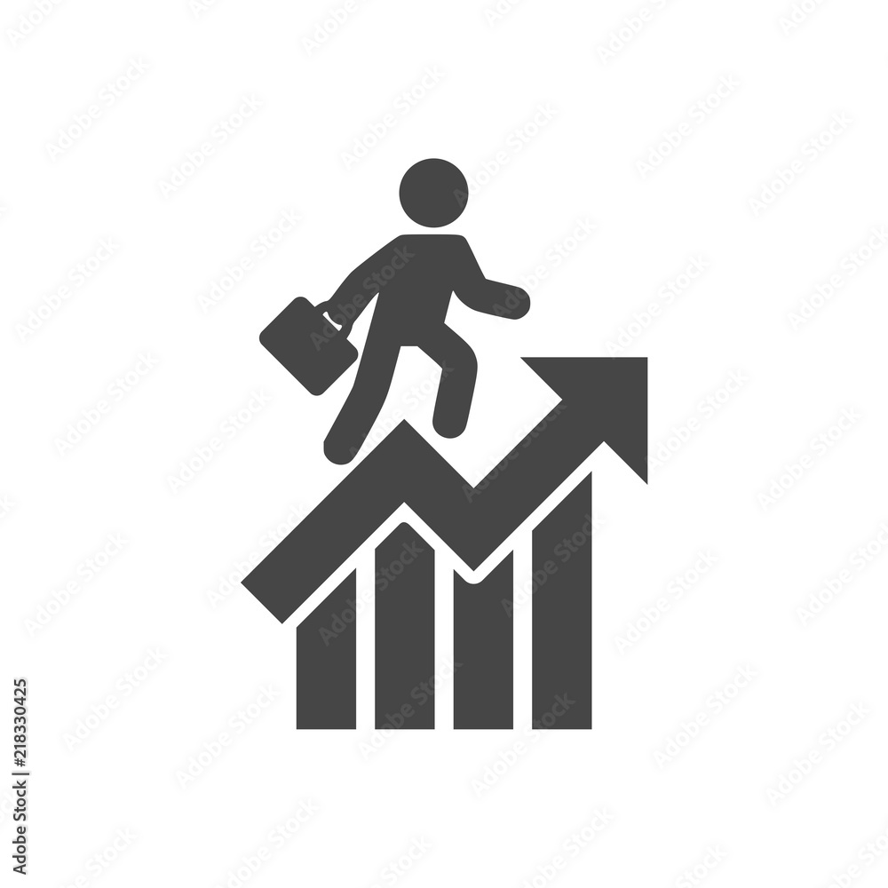 Success icon, Ladder of success, Success man Success icon, Ladder of success, Success man