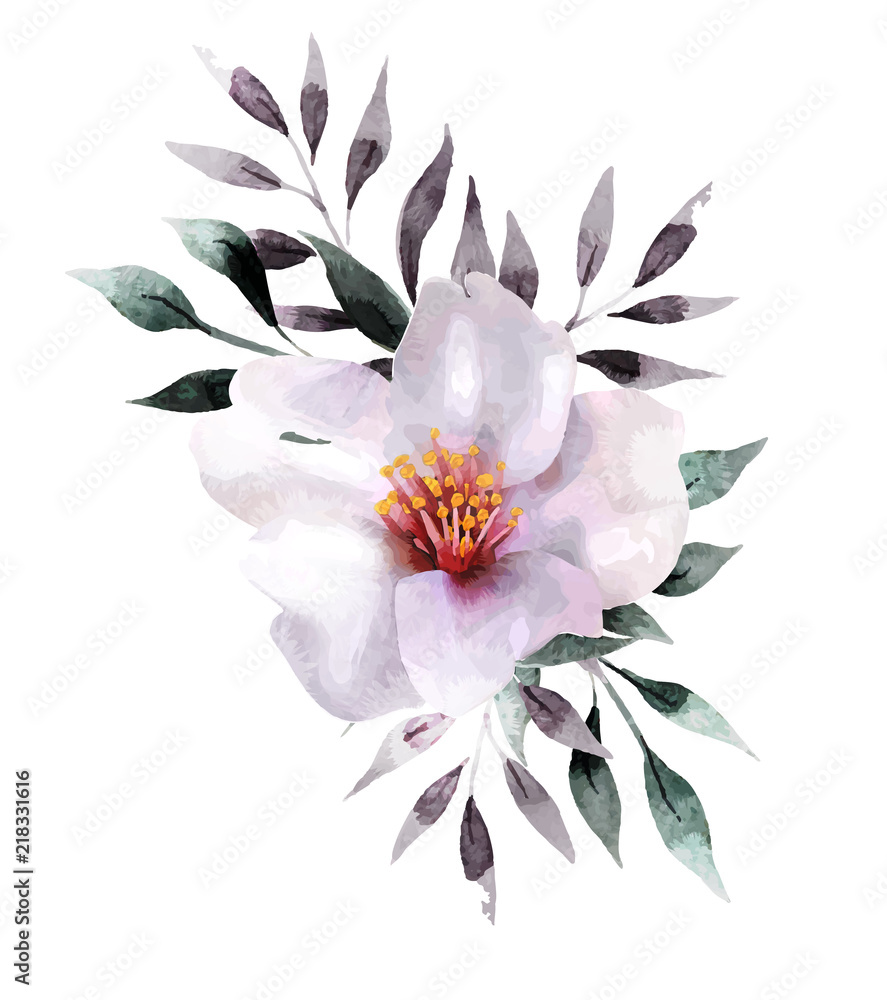 Fototapeta premium Background with abstract flower
