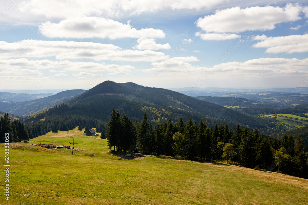 view to the valley in National Park Krkonose