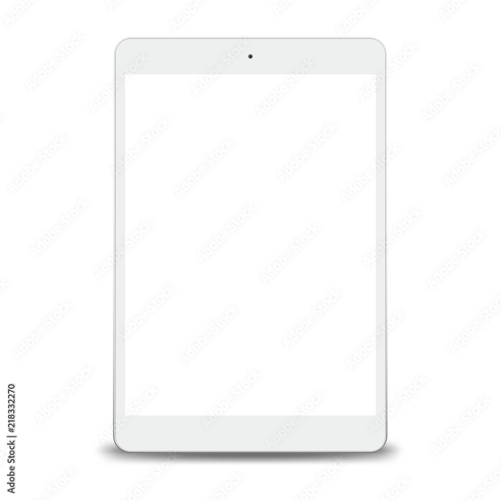 Tablet pc computer with blank screen isolated on white background. Tablet pc computer with blank screen isolated on white background.