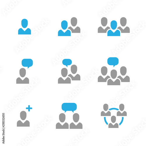 People team icon set