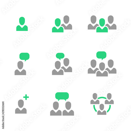 People team icon set