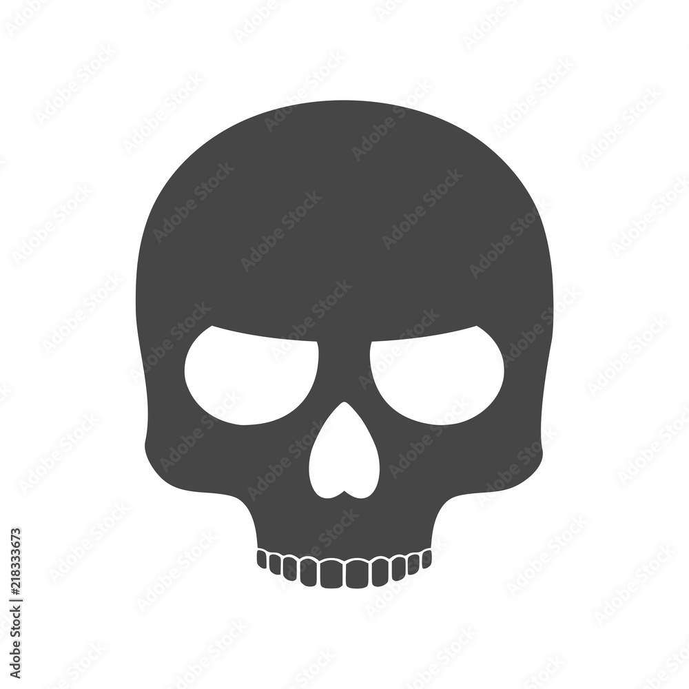 Skull and bones icon or logo Skull and bones icon or logo