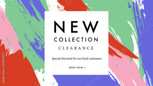 Modern promotion web banner for social media mobile apps. Elegant sale and discount promo background with abstract pattern. Email ad newsletter layout.