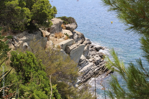 Tableau sur toile photo du front de mer ou de la côte de Roses en Espagnes
