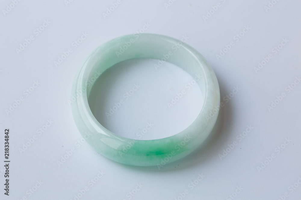close-up of a jade bracelet close-up of a jade bracelet