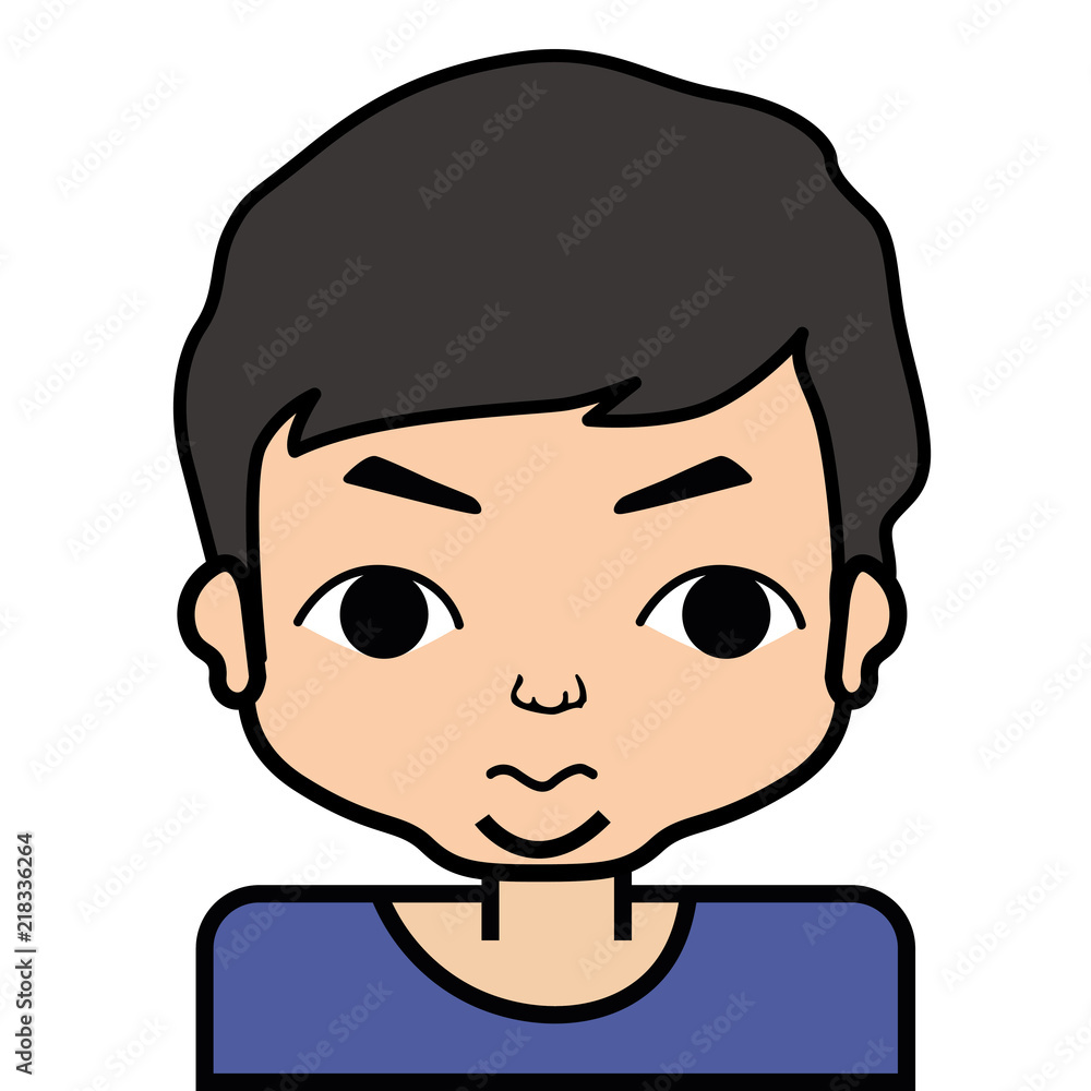 Obraz premium portrait icon, face. on white background, vector