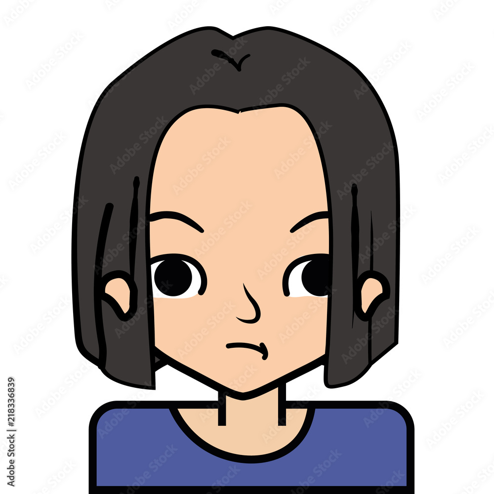 Fototapeta premium portrait icon, face. on white background, vector