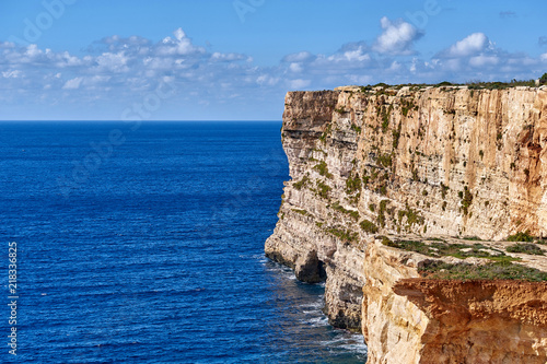 Hal Far Cliffs near Birzebbuga in Malta photo
