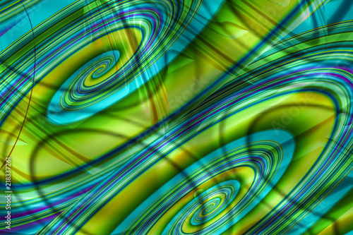 Abstract background with swirl pattern in green and turquoise