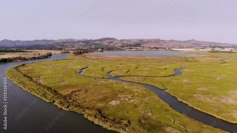 A beautiful areal view of some Napa River sloughs. A beautiful areal view of some Napa River sloughs.