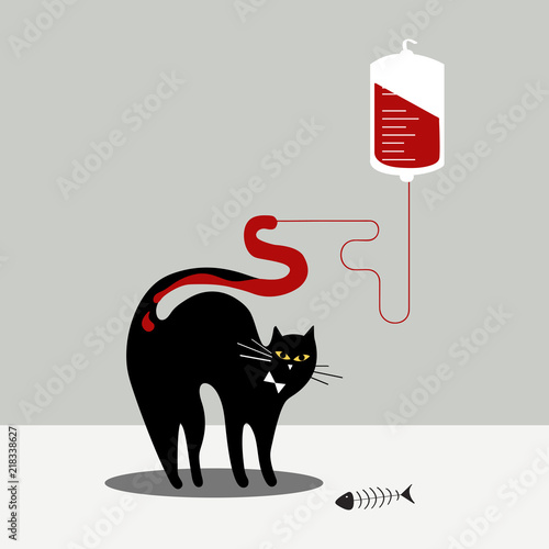 Animal blood donation vector illustration
