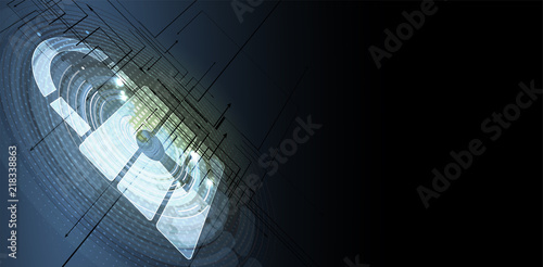 Cybersecurity and information or network protection. Future technology web services for business and internet project