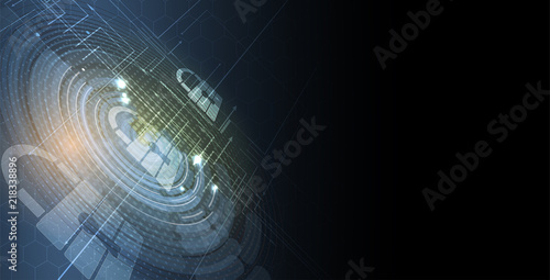 Cybersecurity and information or network protection. Future technology web services for business and internet project