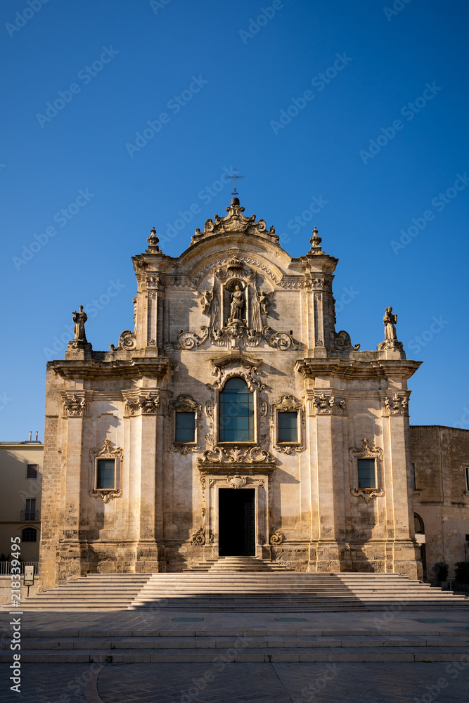 Church of San Francesco d'Assisi, Matera, Basilicata, Italy, Europe.