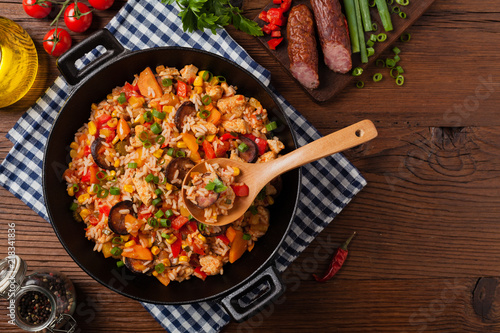Tableau sur toile Traditional jambalaya.