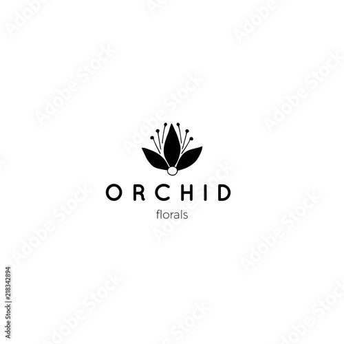 Vector hand drawn logo template in elegant and minimal style.
