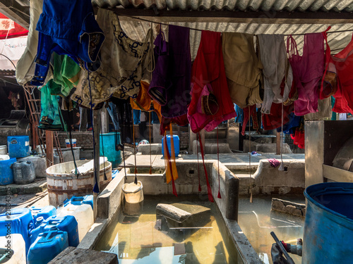 Waschplatz im Mahalaxmi Dhobi Ghat, Mumbai, Indien © Kurt