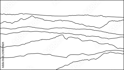 landscape of mountains drawing vector eps 10